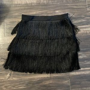 DO+BE Black fringe skirt